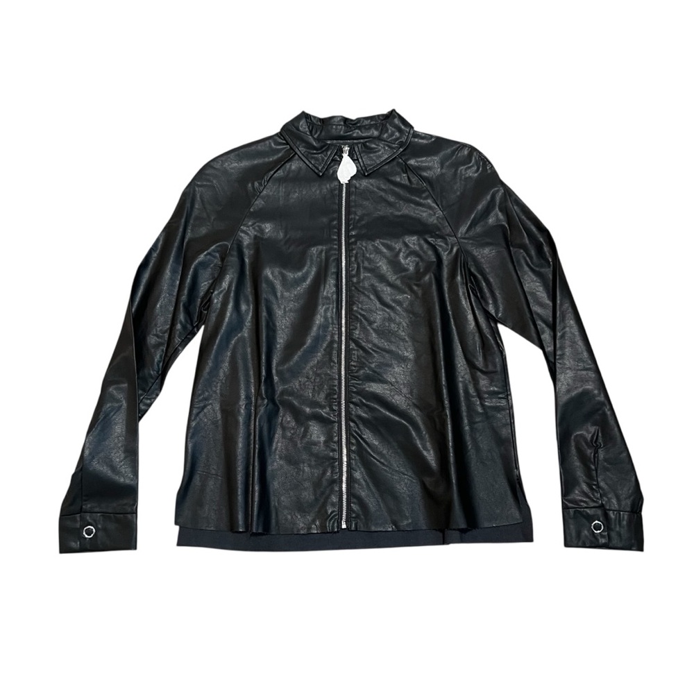 Women’s thin zip up leather jacket/shirt NWT!